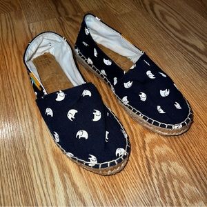 Ubuntu Navy blue Elephant‎ canvas Espadrilles sz 38